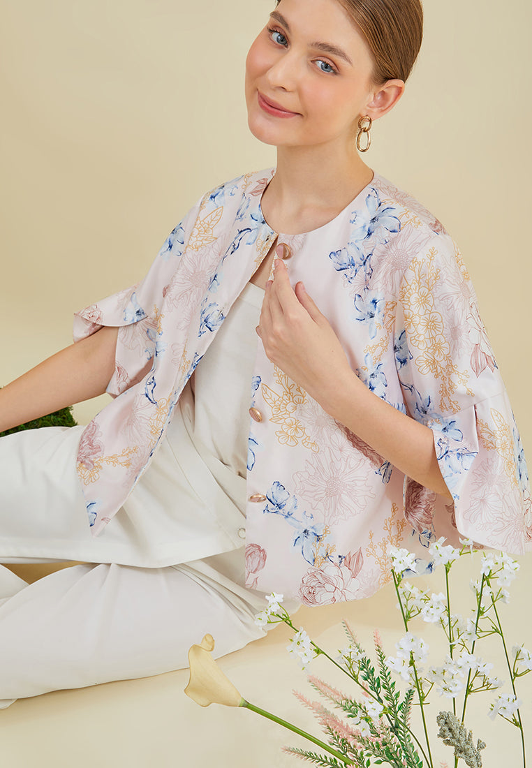 Selina Outer - Floral Tulip Sleeve Outerwear