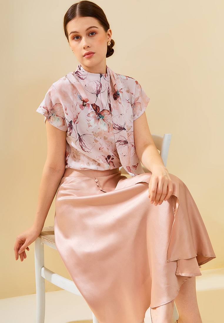 Sharlene Top - Floral Raglan Sleeves Top