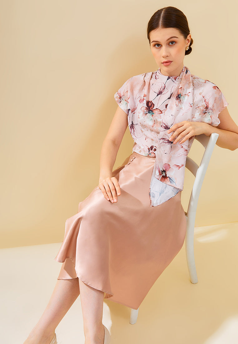 Sharlene Top - Floral Raglan Sleeves Top