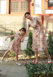 Liora Cheongsam Dress - Ombre Floral Dress Pink