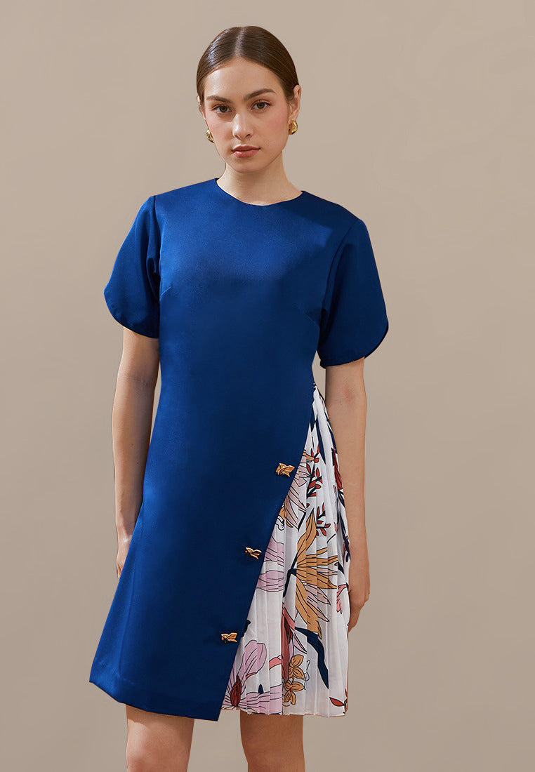 Niela Dress - Pleated Side Cut Dress