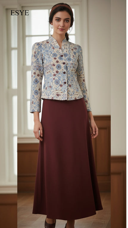 Maura Skirt - Long A-Line Skirt