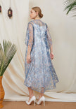 Briyana Lace Outer – Long Asymmetrical Floral Lace Outerwear