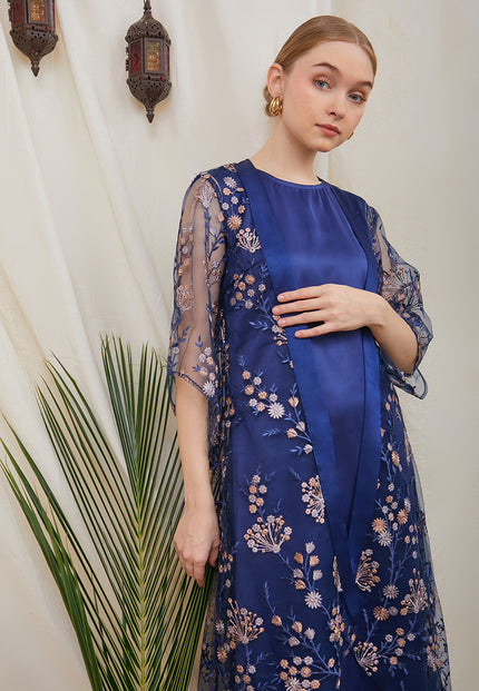 Briyana Lace Outer – Long Asymmetrical Floral Lace Outerwear