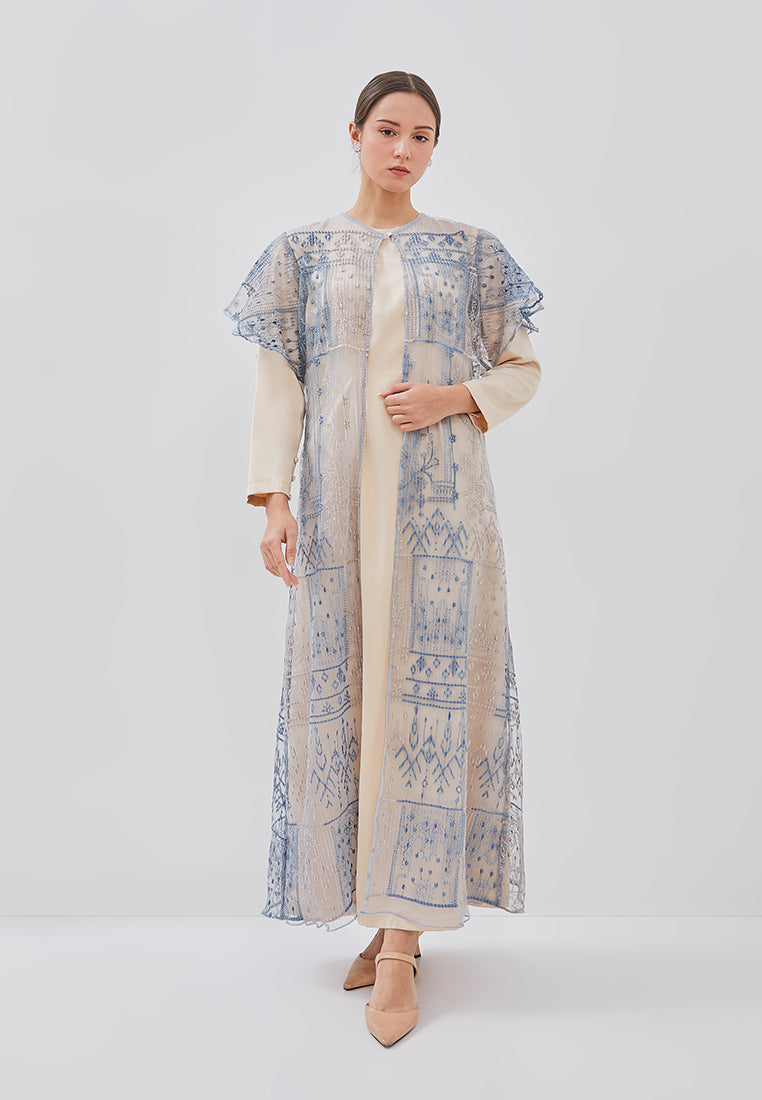 Caderina Outer - Pleats Embroidery Tulle Outer (Pre-Order)