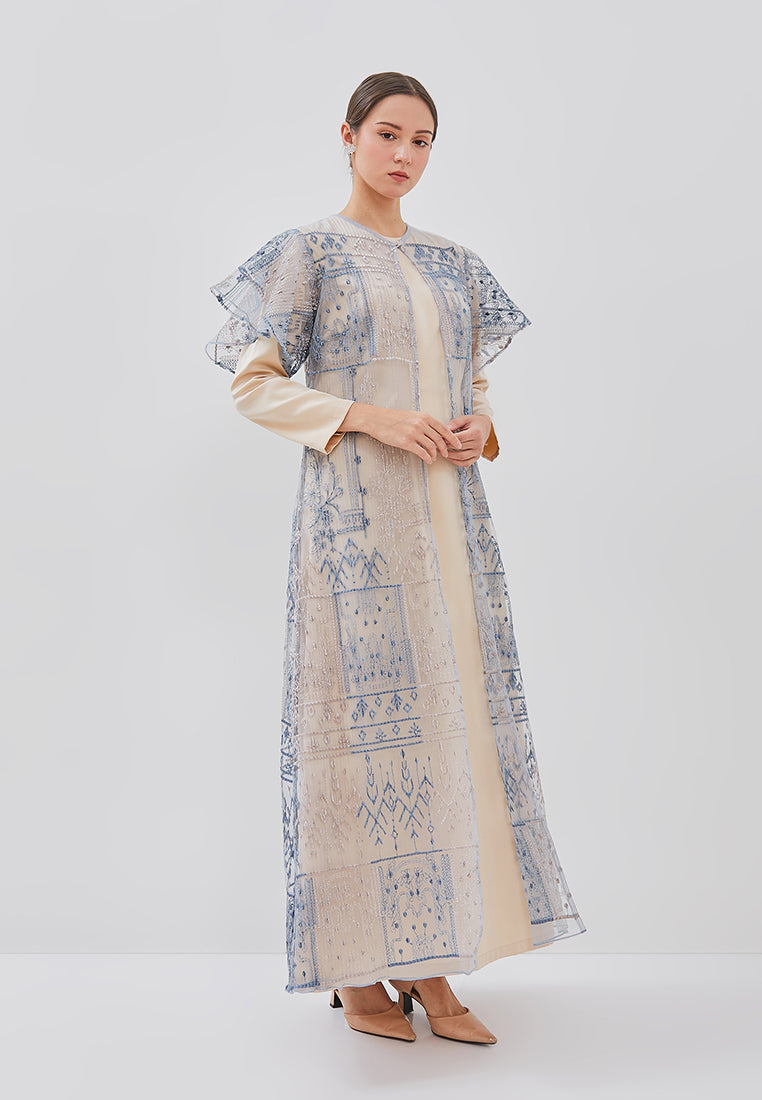 Caderina Outer - Pleats Embroidery Tulle Outer (Pre-Order)