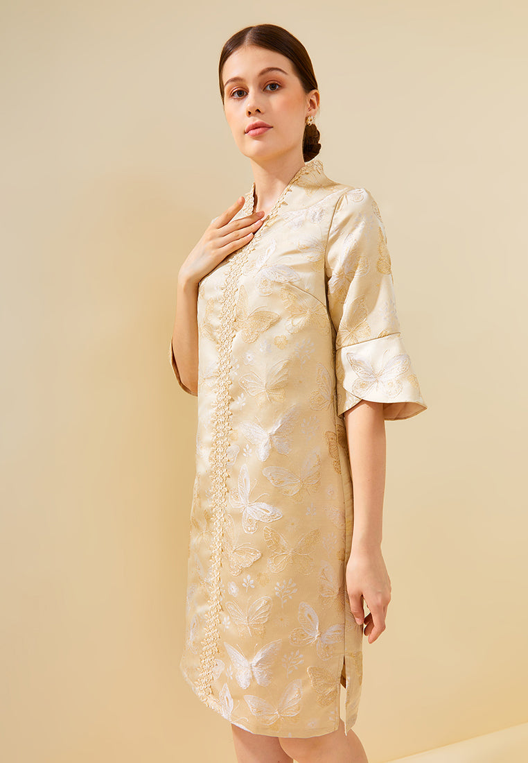 Calina Dress - Jacquard Knee-Length Dress