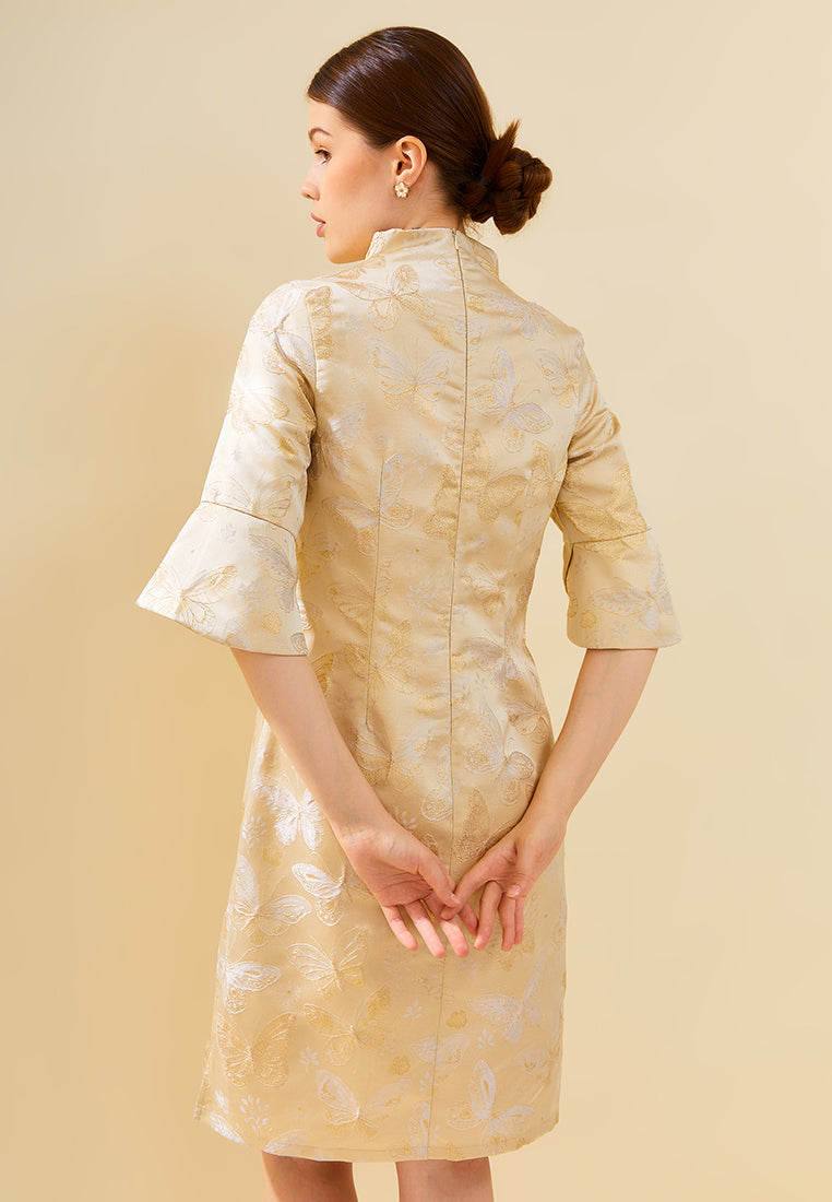 Calina Dress - Jacquard Knee-Length Dress