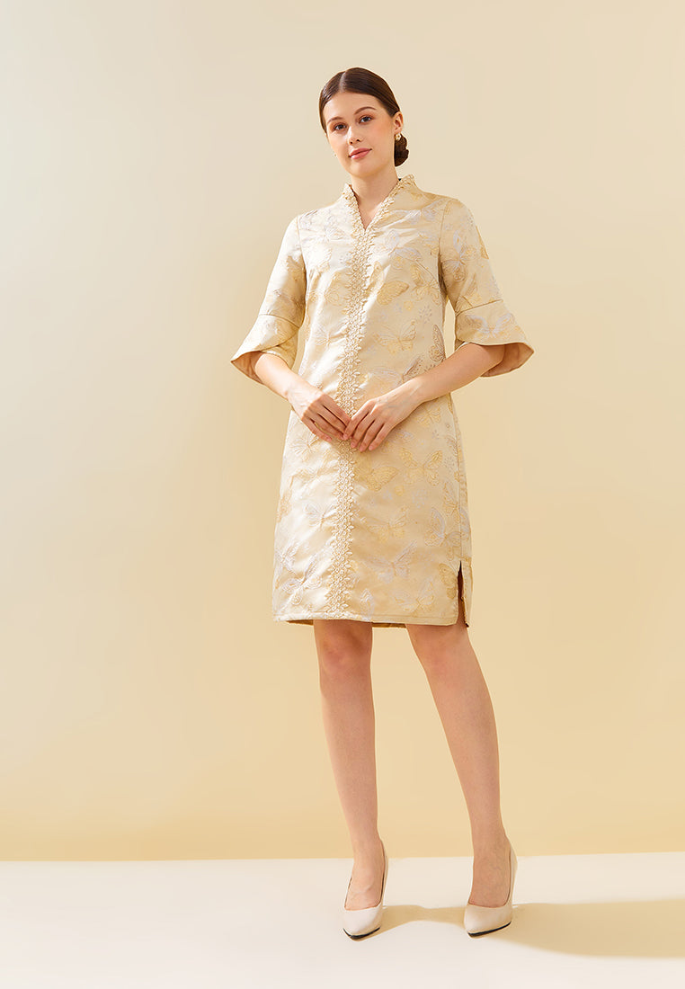 Calina Dress - Jacquard Knee-Length Dress