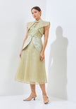 Calishya Cheongsam Dress - Midi Structured Fitted Dress