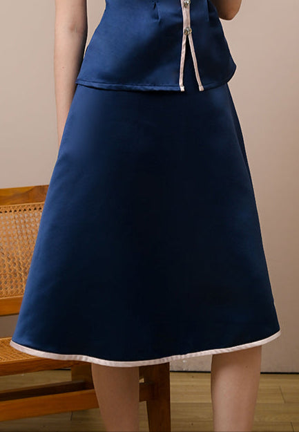 Catalina Skirt - Duchess Satin Flared Skirt