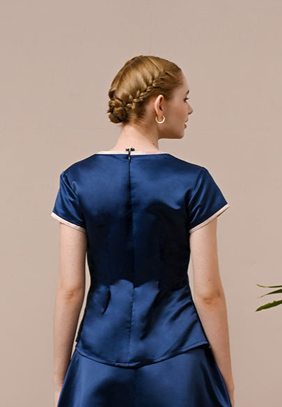 Catalina Top - Duchess Satin Fit Flared Top