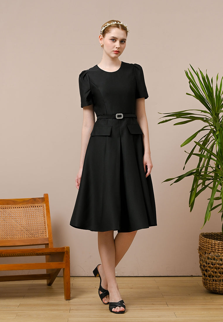 Ceraline Dress - Midi Fit Flared Dress