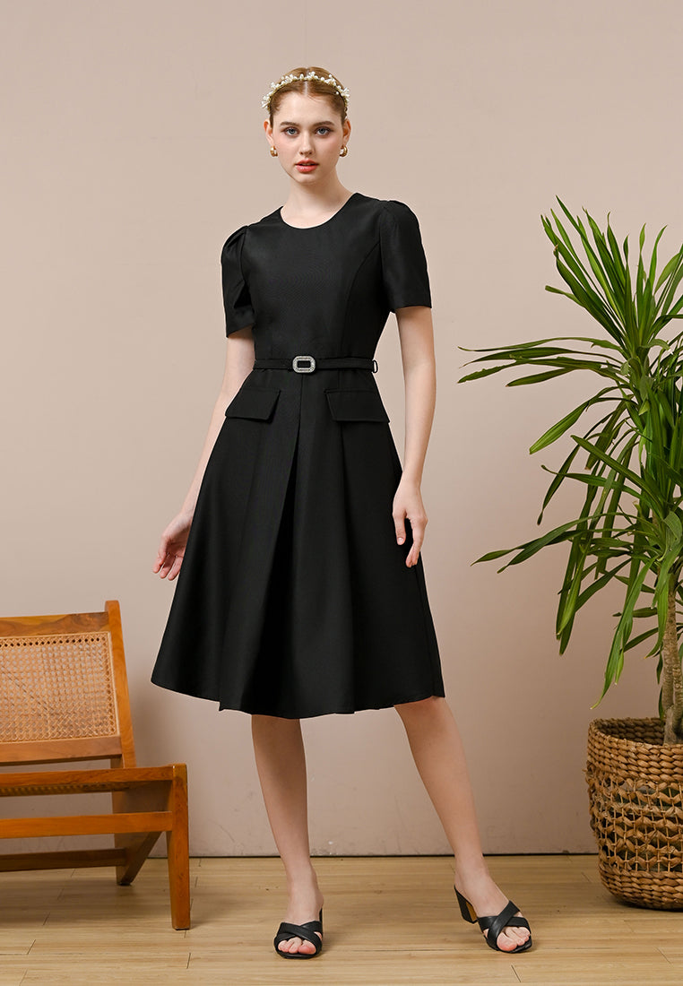 Ceraline Dress - Midi Fit Flared Dress