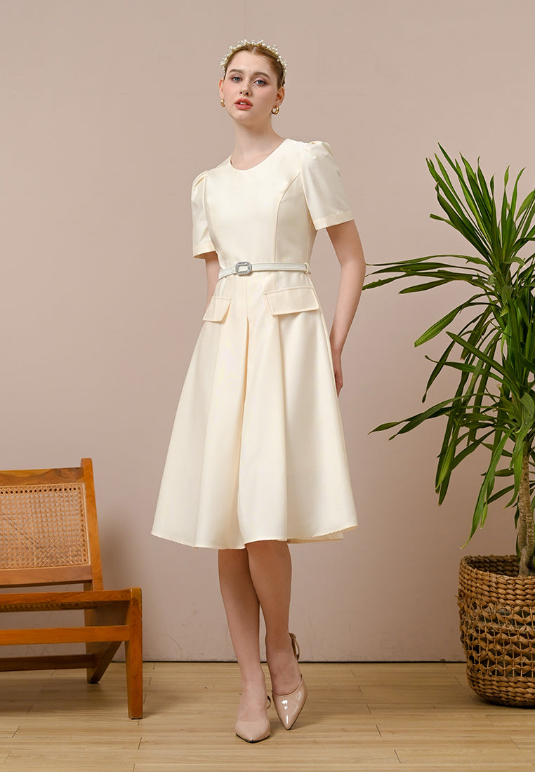 Ceraline Dress - Midi Fit Flared Dress