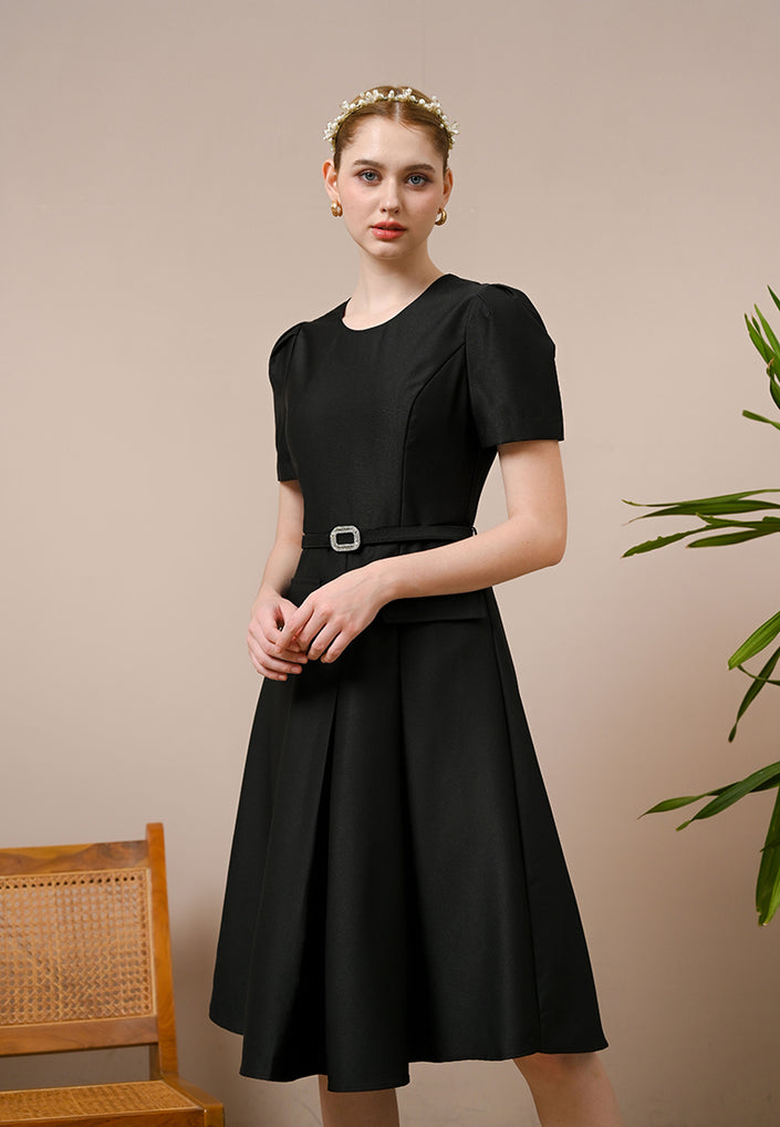 Ceraline Dress - Midi Fit Flared Dress