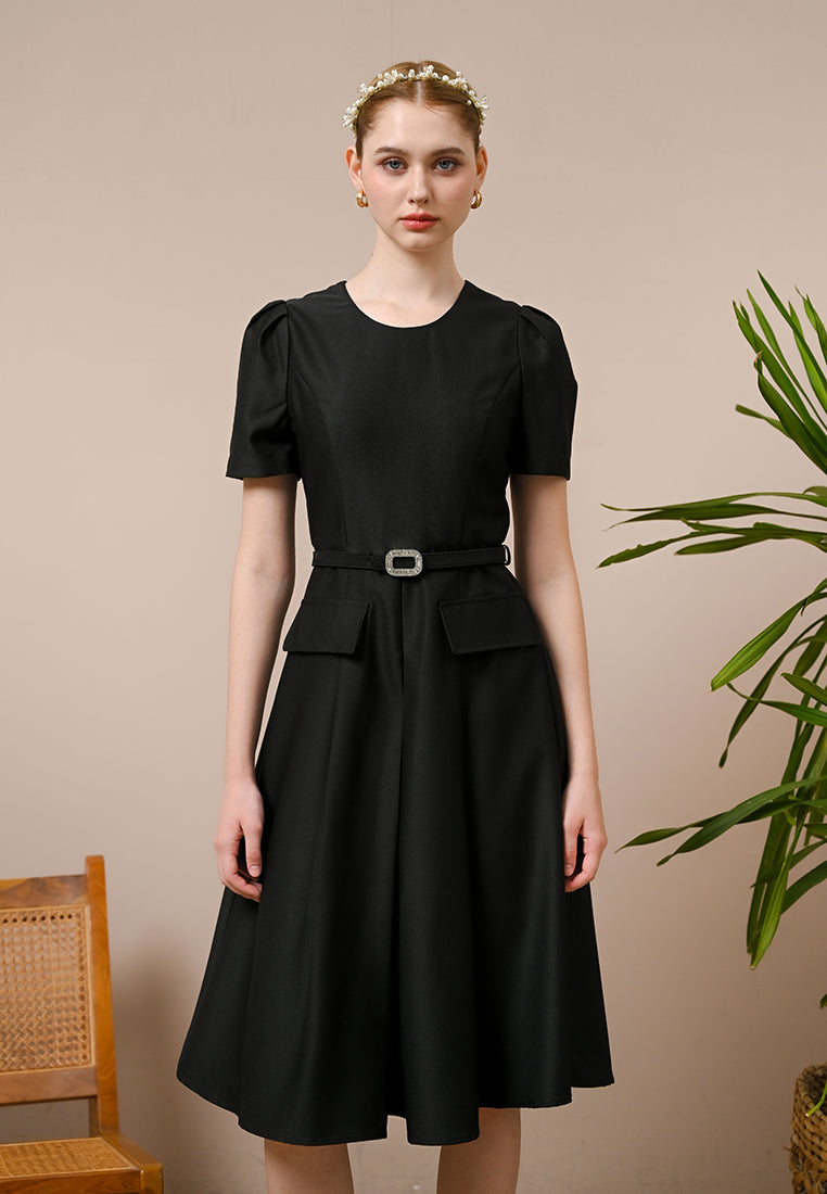 Ceraline Dress - Midi Fit Flared Dress