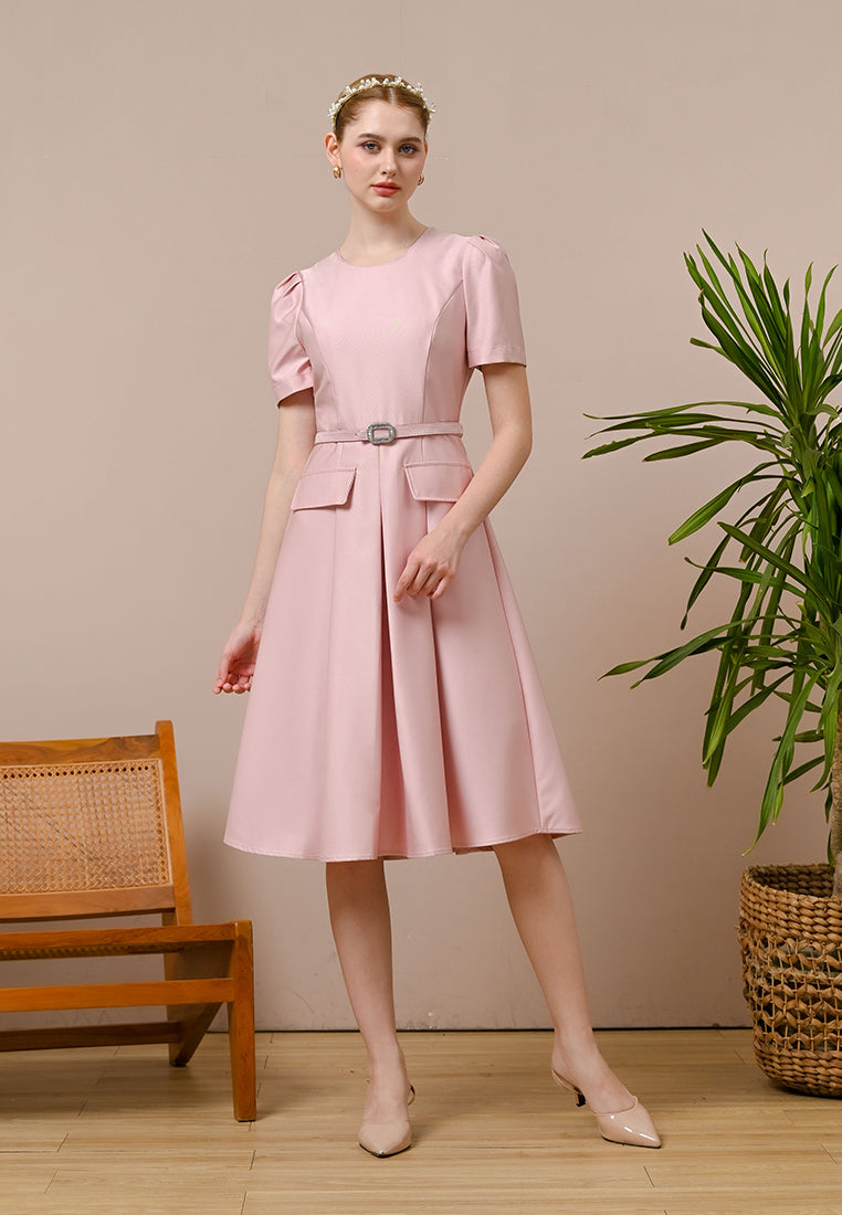 Ceraline Dress - Midi Fit Flared Dress