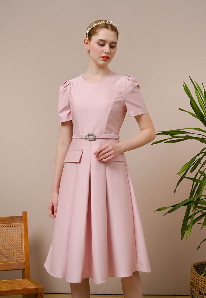 Ceraline Dress - Midi Fit Flared Dress