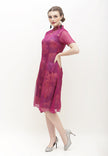 Cerci Cheongsam Dress - Sheer Organza Dress with Mandarin Collar