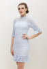 Charisa Cheongsam Dress - Lace Slit Dress with High Mandarin Collar