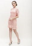 Charisa Cheongsam Dress - Lace Slit Dress with High Mandarin Collar