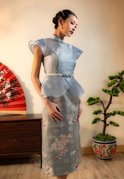 Eyvva Cheongsam Dress - Midi Fit Bodice Dress (Pre-Order)