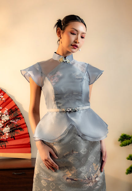 Eyvva Cheongsam Dress - Midi Fit Bodice Dress (Pre-Order)