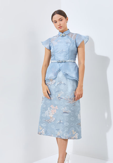 Eyvva Cheongsam Dress - Midi Fit Bodice Dress (Pre-Order)