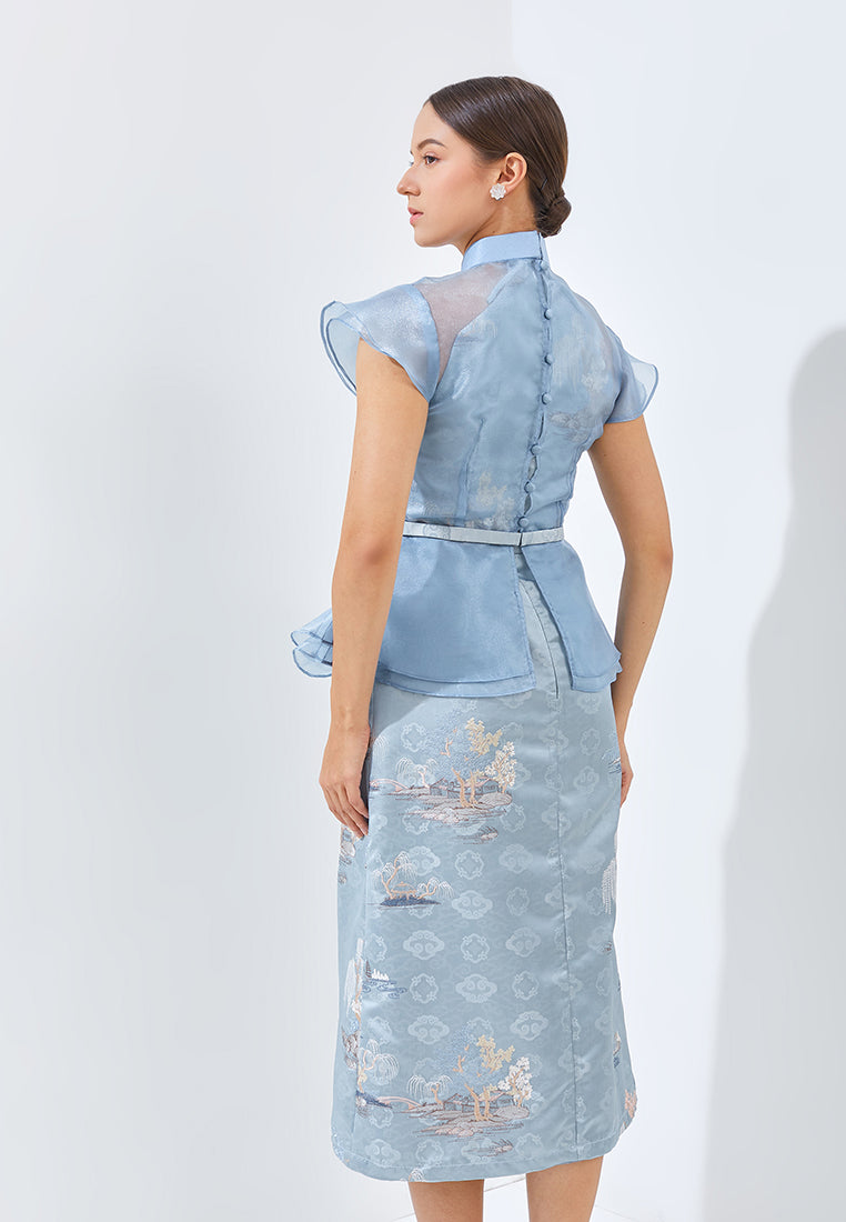 Eyvva Cheongsam Dress - Midi Fit Bodice Dress (Pre-Order)