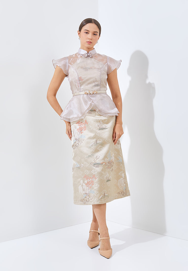 Eyvva Cheongsam Dress - Midi Fit Bodice Dress (Pre-Order)