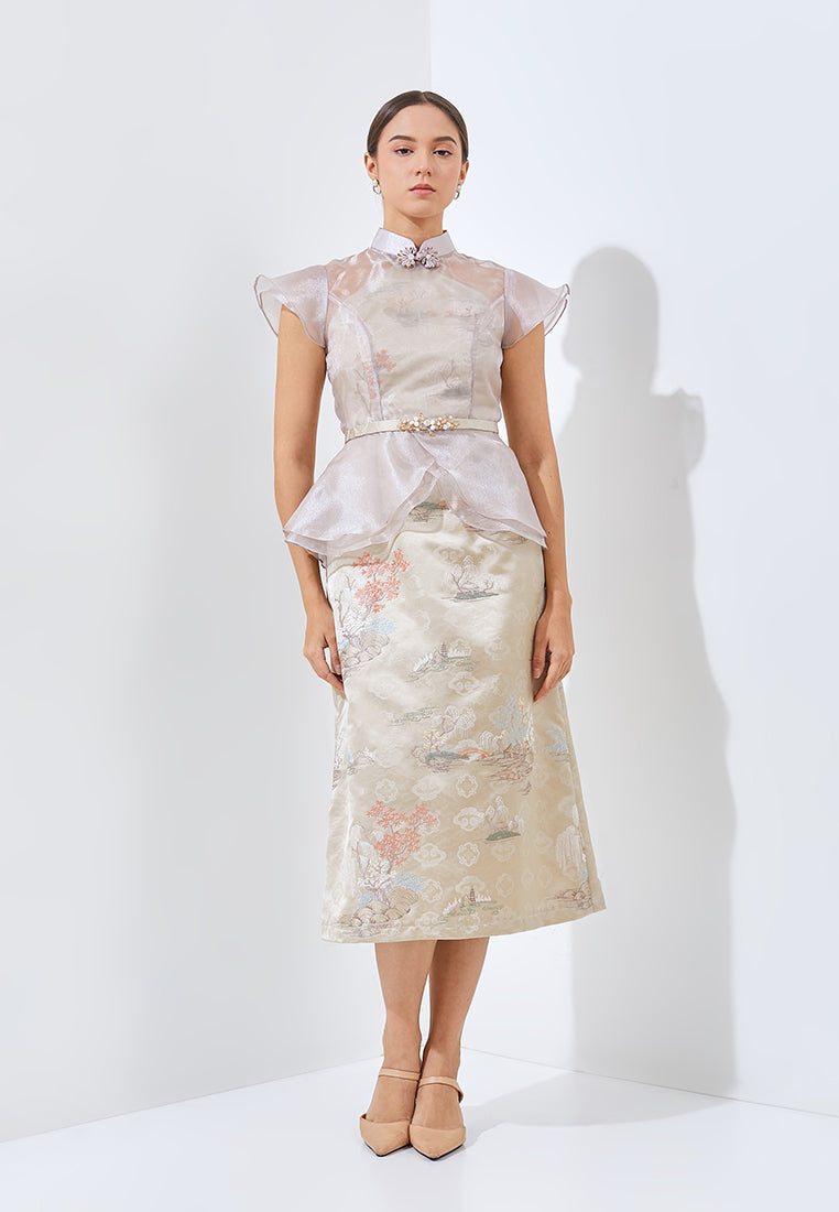 Eyvva Cheongsam Dress - Midi Fit Bodice Dress (Pre-Order)