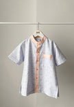 Breezy Boy Shirt – Boys Cheongsam Blue Shirt (Pre-Order)