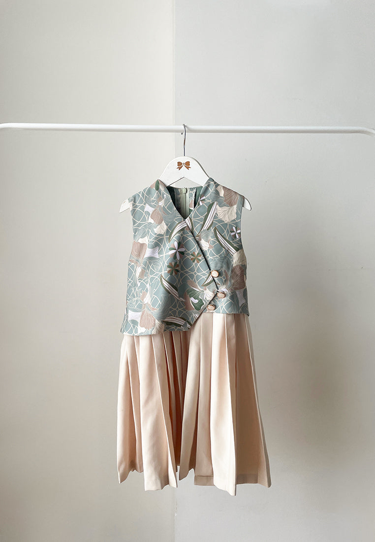 Little Marlow Dress – Girls Modern Oriental Floral Dress (Pre-Order)