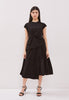 Janna Skirt - Asymmetrical Flared Midi Skirt