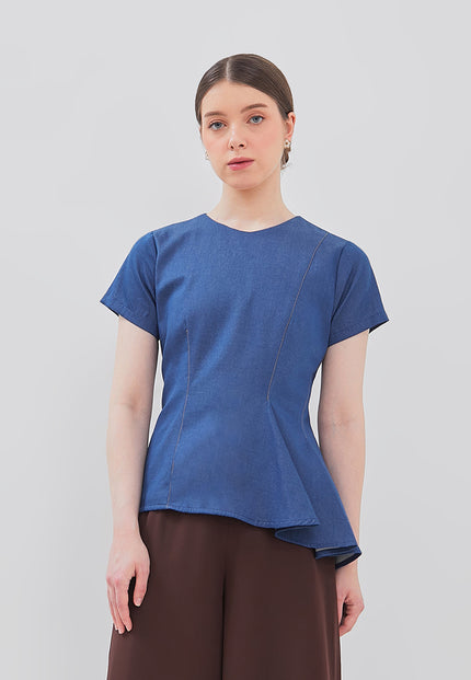 Jeane Top - Cotton Denim Fabric (Pre-order)