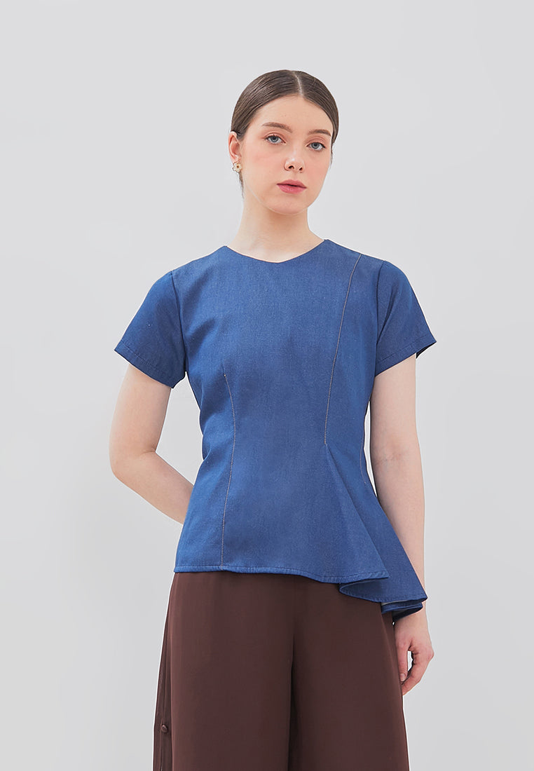 Jeane Top - Cotton Denim Fabric (Pre-order)