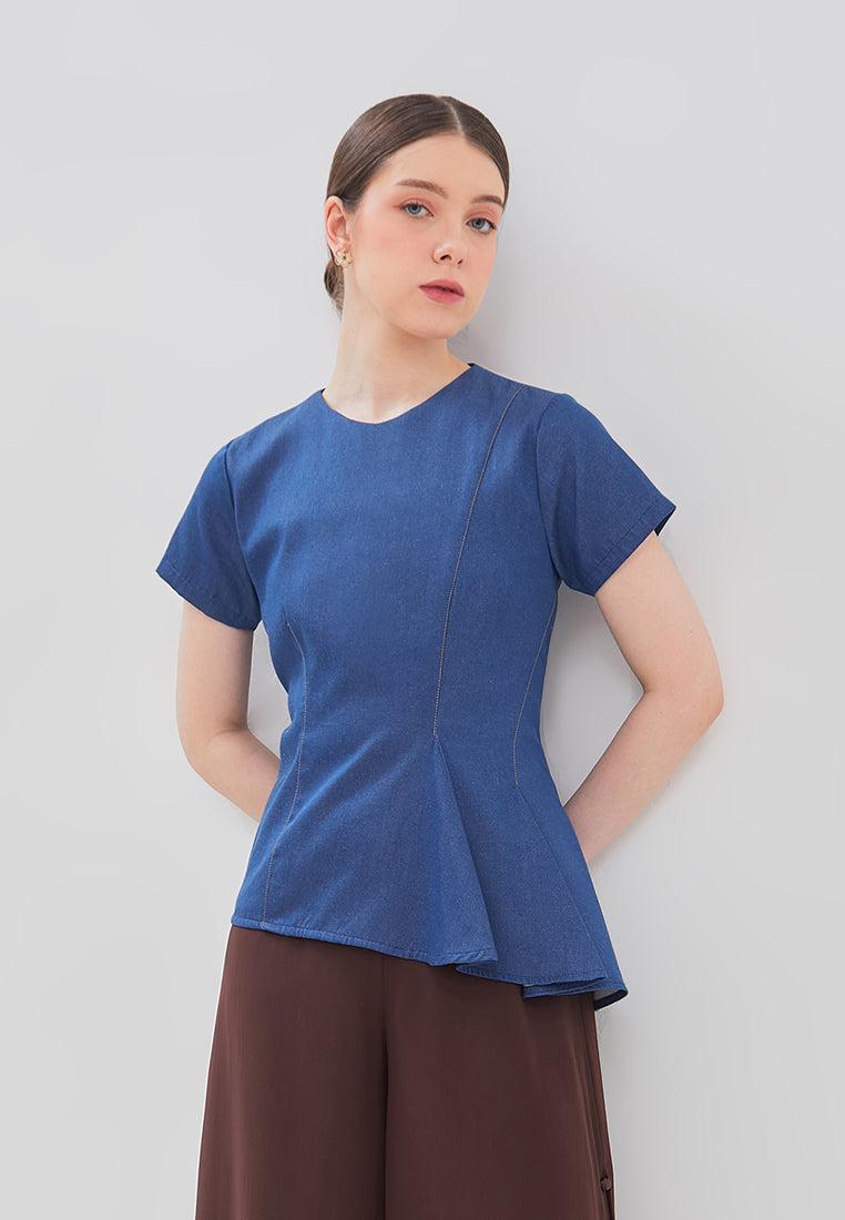 Jeane Top - Cotton Denim Fabric (Pre-order)