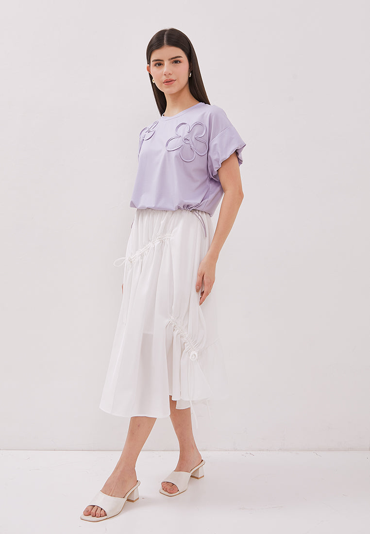 Josie Skirt - Ruffle Bow Midi Skirt