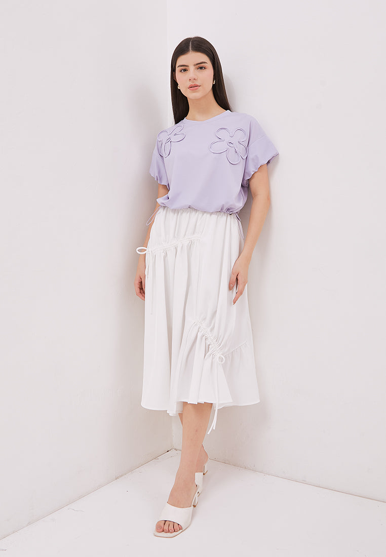 Josie Skirt - Ruffle Bow Midi Skirt