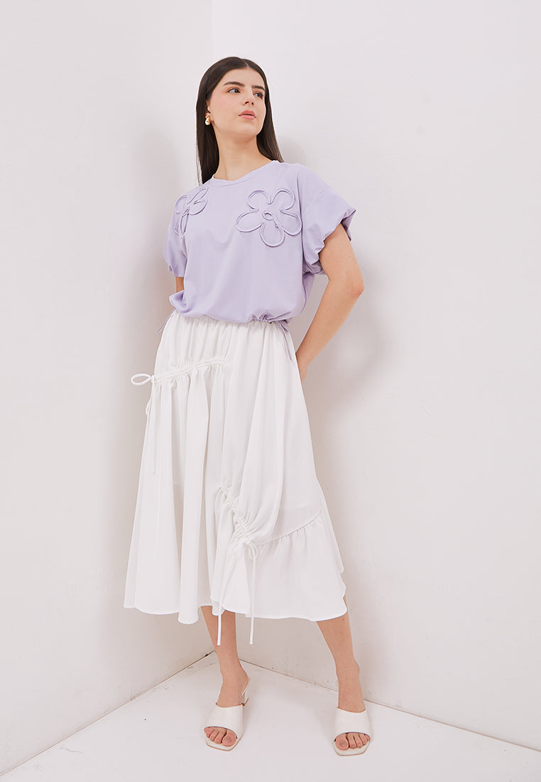 Josie Skirt - Ruffle Bow Midi Skirt