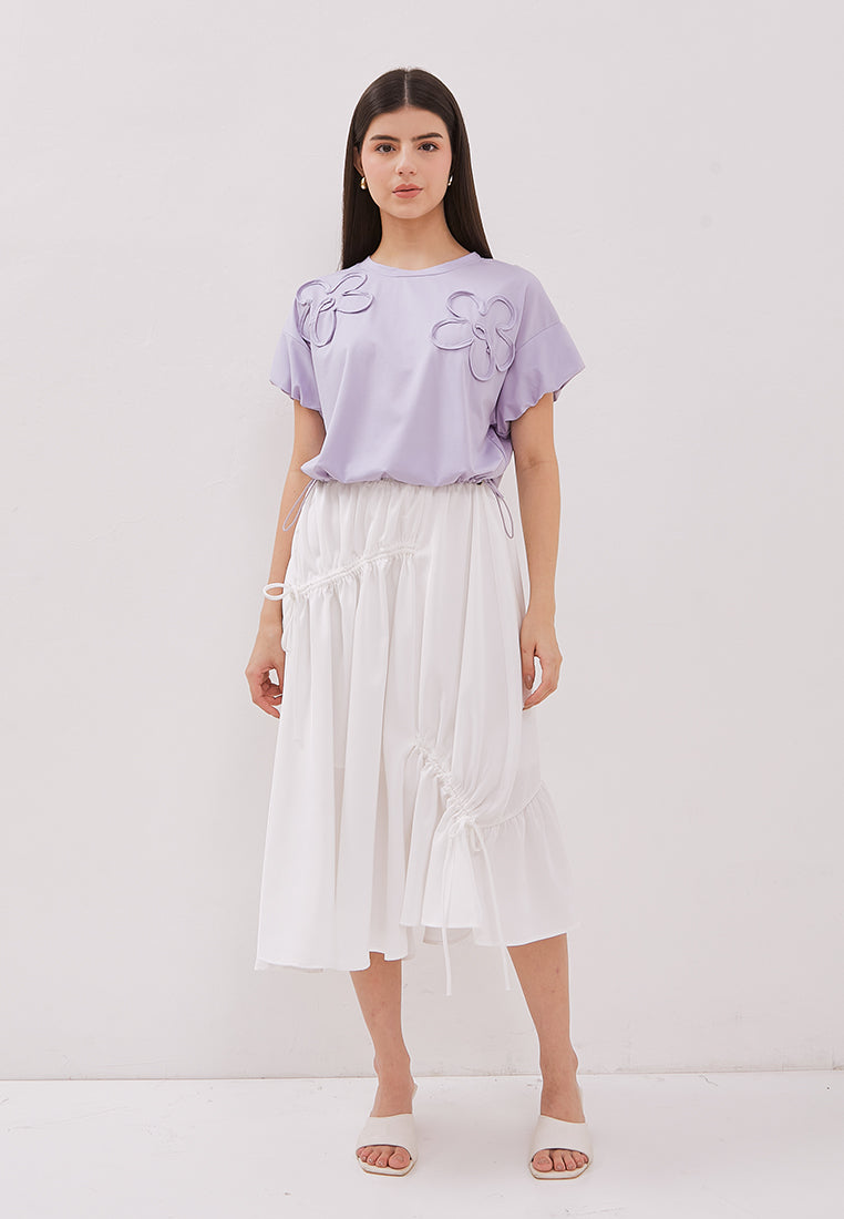 Josie Skirt - Ruffle Bow Midi Skirt