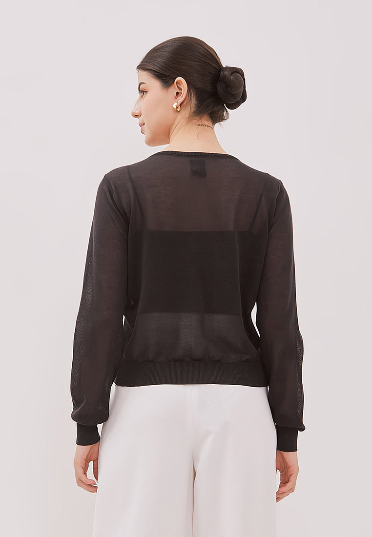 Karmena Cardigan - Long Sleeves Knit Cardigan