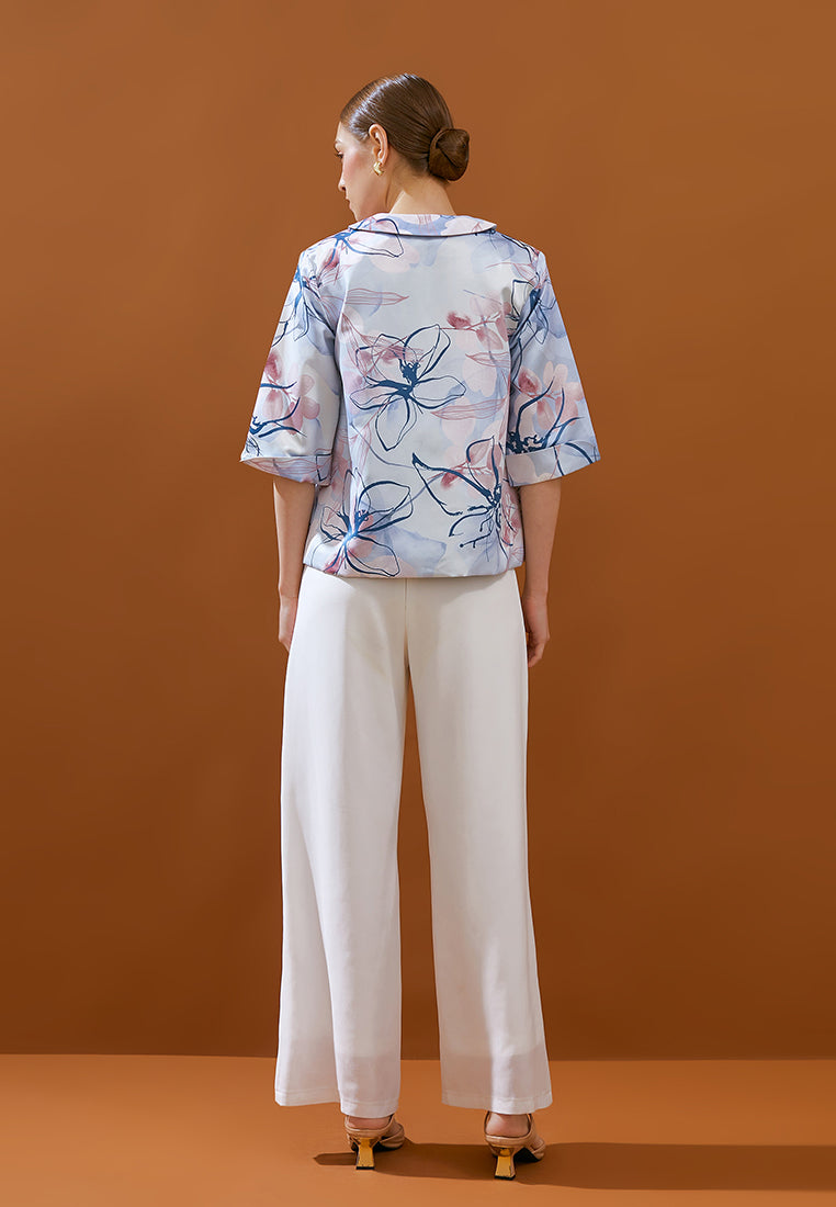 Kerly Outer - Floral Ombre Customize Print Outerwear (Pre-Order)