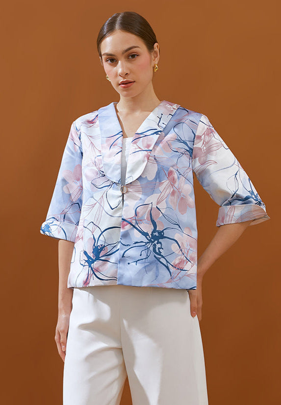 Kerly Outer - Floral Ombre Customize Print Outerwear (Pre-Order)