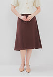 Shanin Skirt - Midi Overlap Flared Skirt