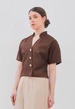 Leticia Top - Raglan Puff Overlapping Top