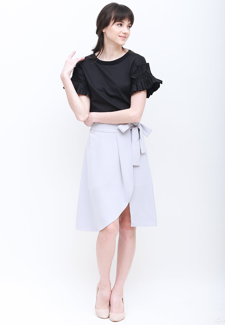 Liv Skirt - Knee-Length Overlap Skirt
