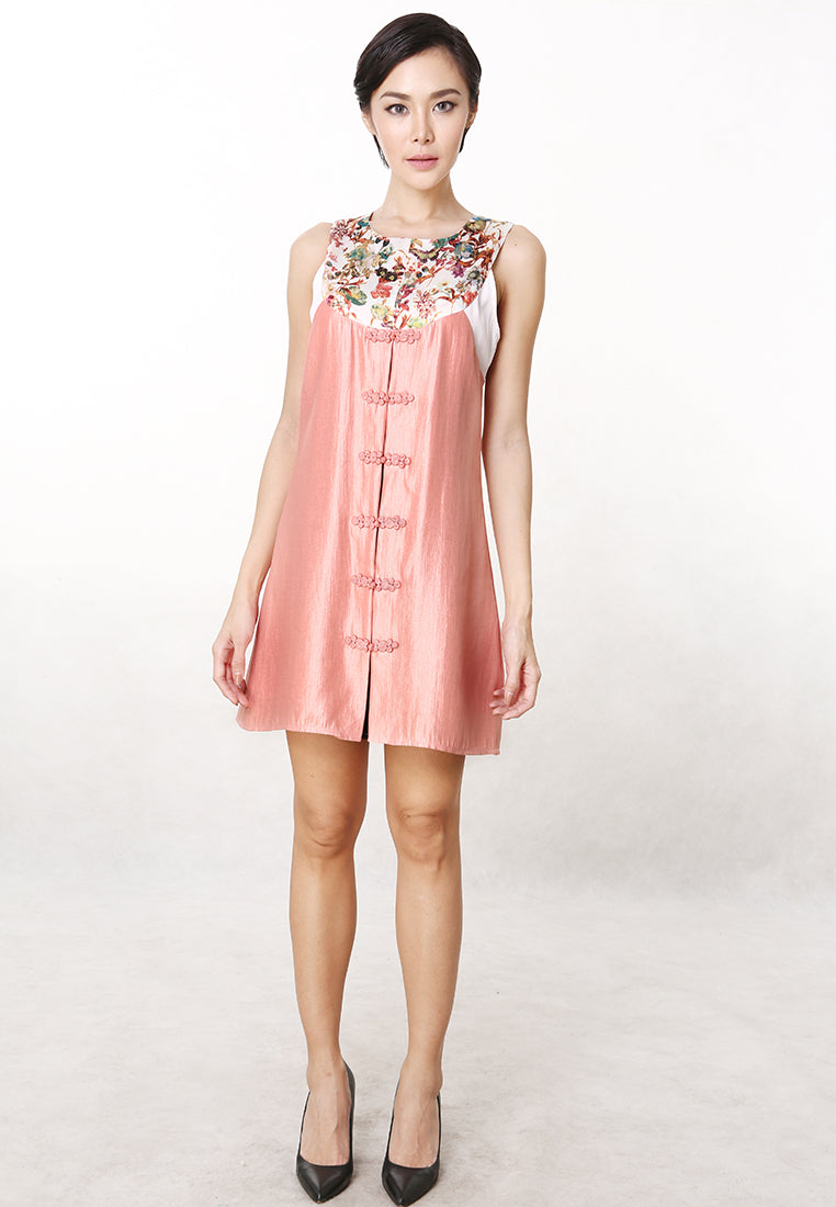 Madelyn Cheongsam Dress - Modern Sleeveless A-Line Cheongsam Dress