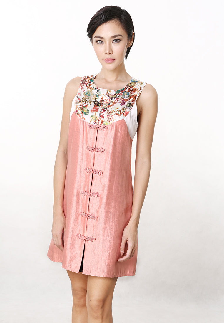 Madelyn Cheongsam Dress - Modern Sleeveless A-Line Cheongsam Dress